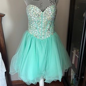 Turquoise special occasion dress